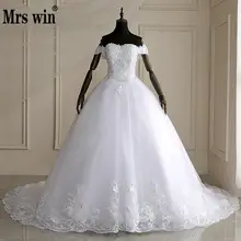 Mrs Win высококачественные свадебные платья со шнуровкой, с рукавами-крылышками Vestidos De Novia, большие размеры, платье на заказ