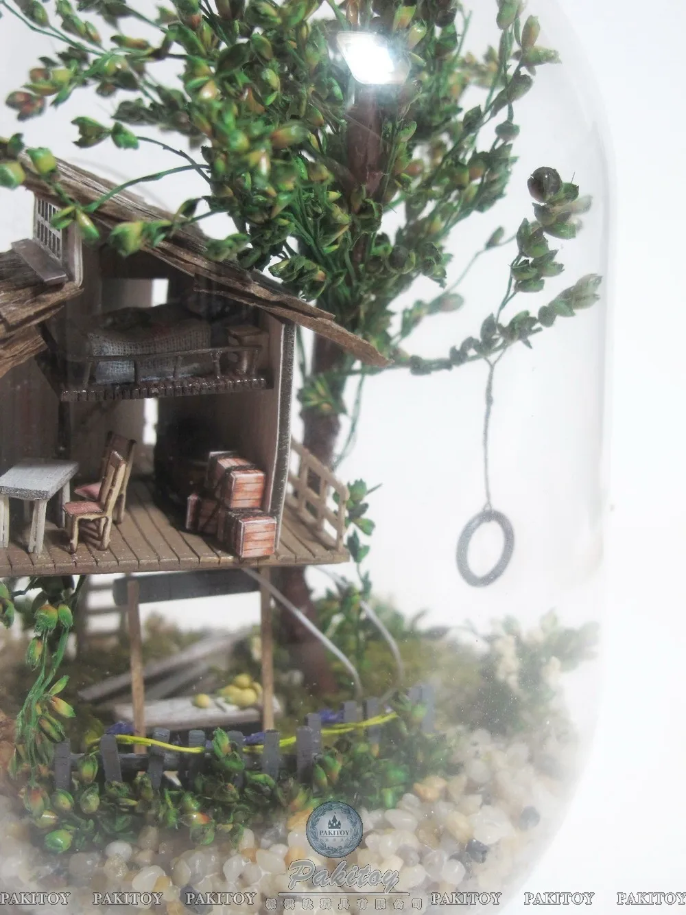 SC02 DIY стеклянный шар Кукольный дом деревянный Мини джунгли кукольный домик миниатюрная Подарочная игрушка