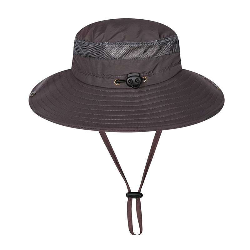

Bucket Hat Breathable Packable Foldable Sunshade Nylon Mesh Fisherman Sun Cap with Chin Strap for Women Men