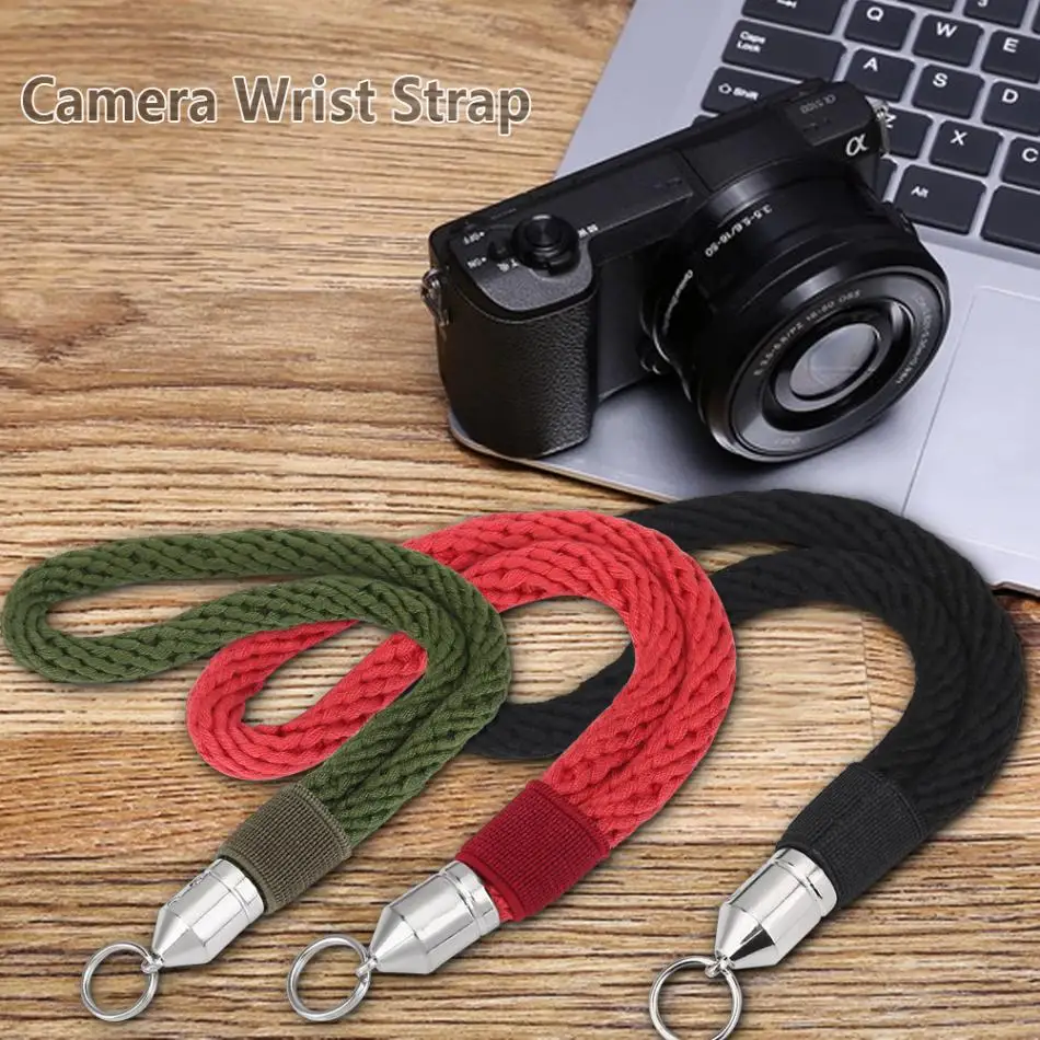 

Soft Cotton Camera Hand Wrist Strap with Braided Design and Metal Hook for Sony for Nikon for DSLR Cameras Strap