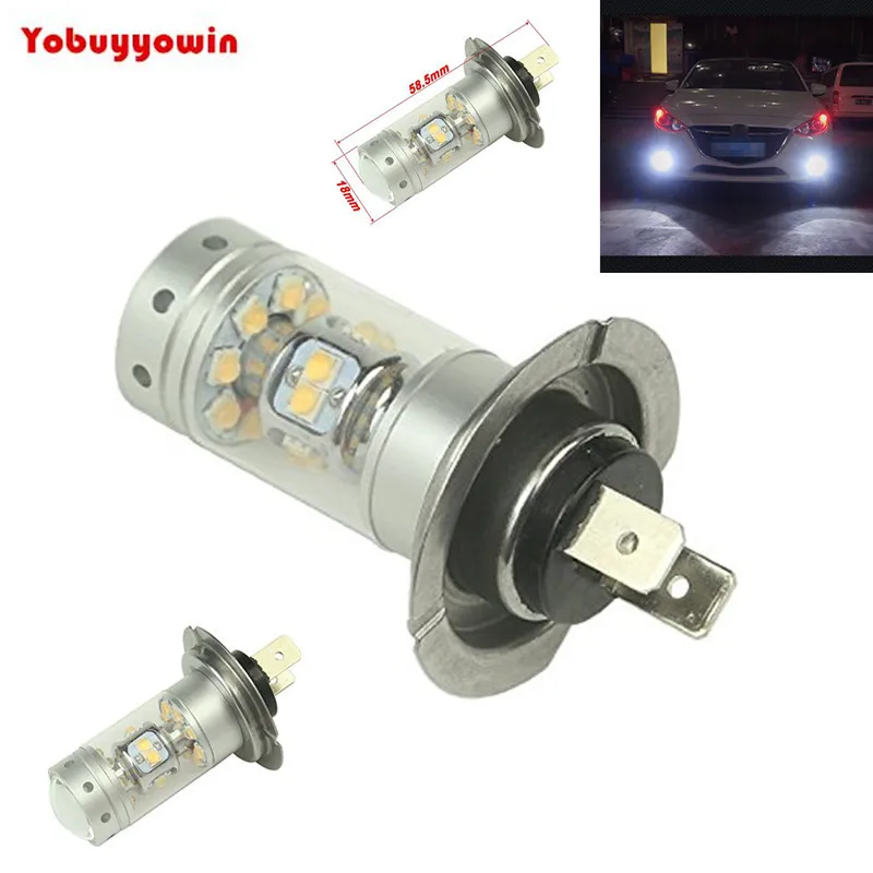 

2Pcs 140W 28smd Sharp Chip LED Projector Plasma H7 Xenon White 6000K Bulbs For Car High Beam/Dipped Beam Bulbs/Foglights/DRL