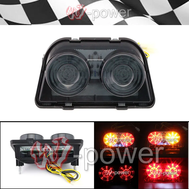

fite For HONDA CBR250 MC19 MC22 CBR400 NC23 NC29 Motorcycle Integrated LED taillight Brake indicator Blinker lamp Smoke