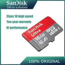 Sandisk-tarjeta de memoria Micro sd kart Clase 10, tarjeta de memoria TF de 128gb, 16gb, 32gb y 64gb, con adaptador