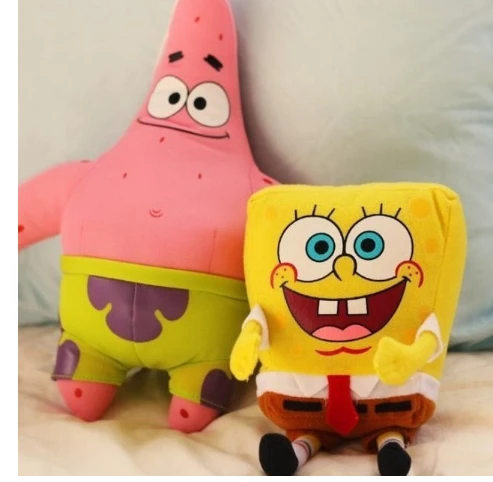

2017 Hotsale 2pcs/lot Cartoon Animal Doll Toy Stuffed and Plush Toys SpongeBob and Patrick Star Kids Toys for children baby born