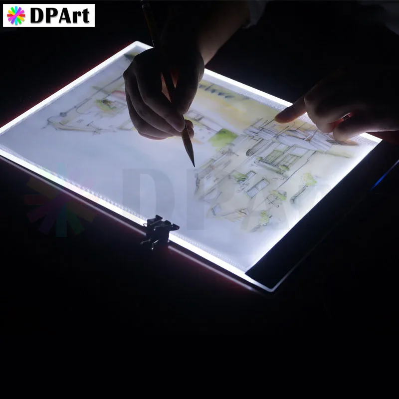 Comprar Tablero LED A4 mesa de copia ultradelgada 3,5mm pintura de diamante Universal Daimond cuadro tablero herramientas almohadilla de dibujo accesorio M514