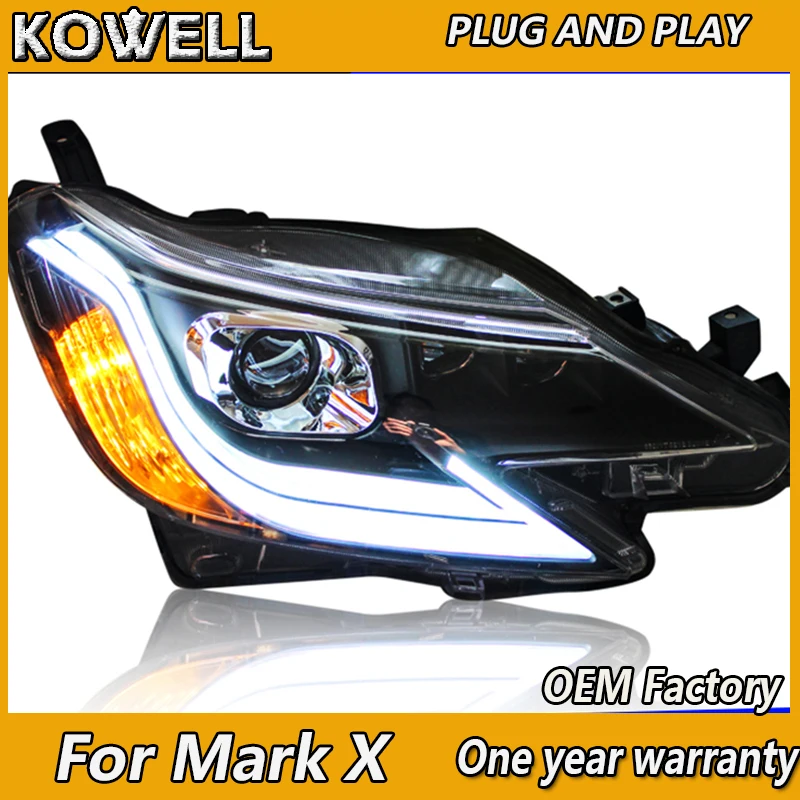 KOWELL стайлинга автомобилей налобный фонарь для Reiz головной светильник s 2013 14 Mark X