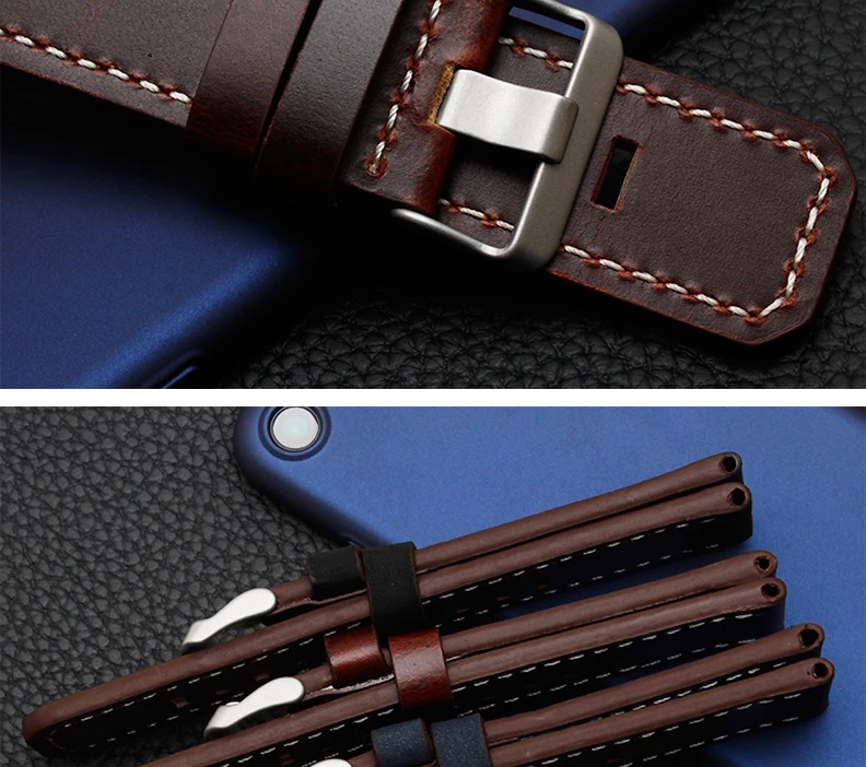 Стиль, качественные часы из натуральной кожи, 26 мм, черный, коричневый цвет, сменный Браслет с пряжкой, подходит для Garmin Fenix 3