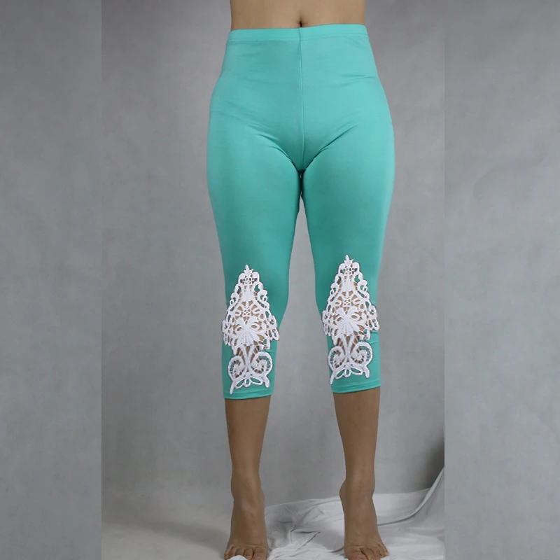 Cotton Leggings XS-7XL Plus Size Leggings Lace Decoration Women's Jeggings Plus Size 7XL 6XL 5XL 4XL 3XL White Black Purple Pink leggins