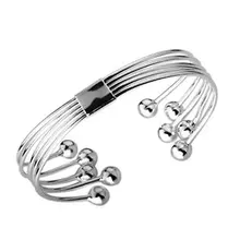 Envío Libre, 25 joyería de Plata, cinco hilos del grano de la pulsera 925 Brazalete de Plata, Joyería Al Por Mayor SZ044
