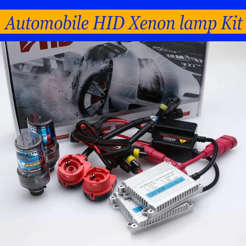 Quente 12 v 55 w novo carro de alta qualidade d2s/d2c/D2R-H1 h3 h7 h11 4300 k 6000 k 8000 k magro hid xenon lastro kit