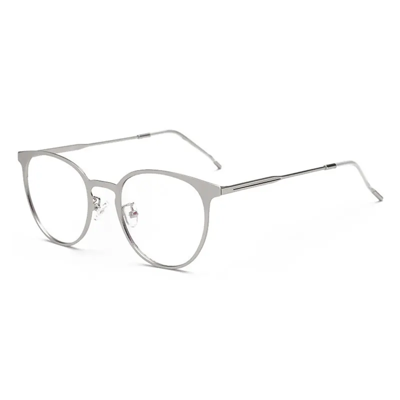 Reven Jate оправа для очков для женщин и мужчин стильная оптическая оправа для мужчин и женщин очки по рецепту - Цвет оправы: Серебристый