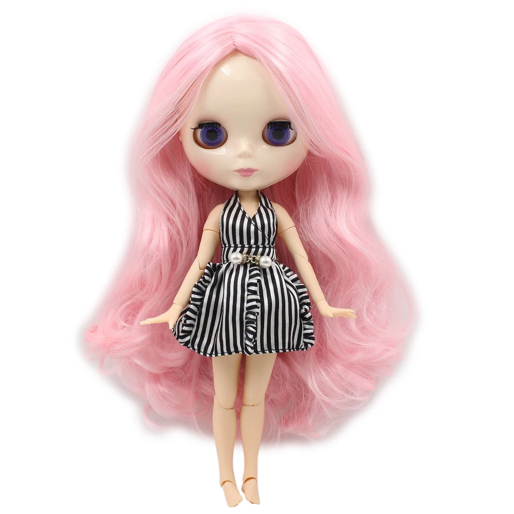 Ледяная кукла DBS Blyth 1/6 bjd игрушка розовый микс белые волосы совместное