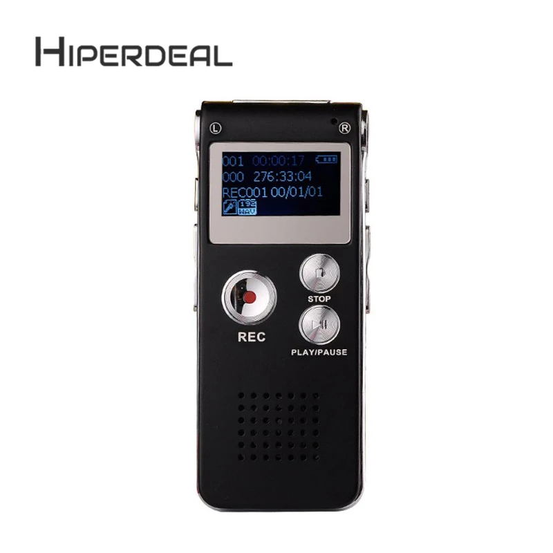HIPERDEAL 8GB Digital Audio Voice Recorder Rechargeable Dictaphone USB Drive MP3 Player US Support Multi-language USB Sep22