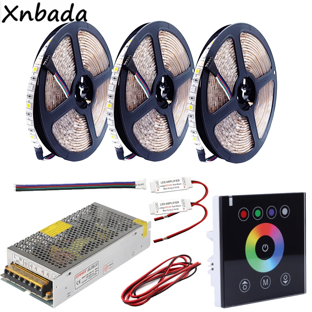 Светодиодная лента 5 ~ 30 м 5050SMD RGBW RGBWW черная светодиодная Сенсорная панель