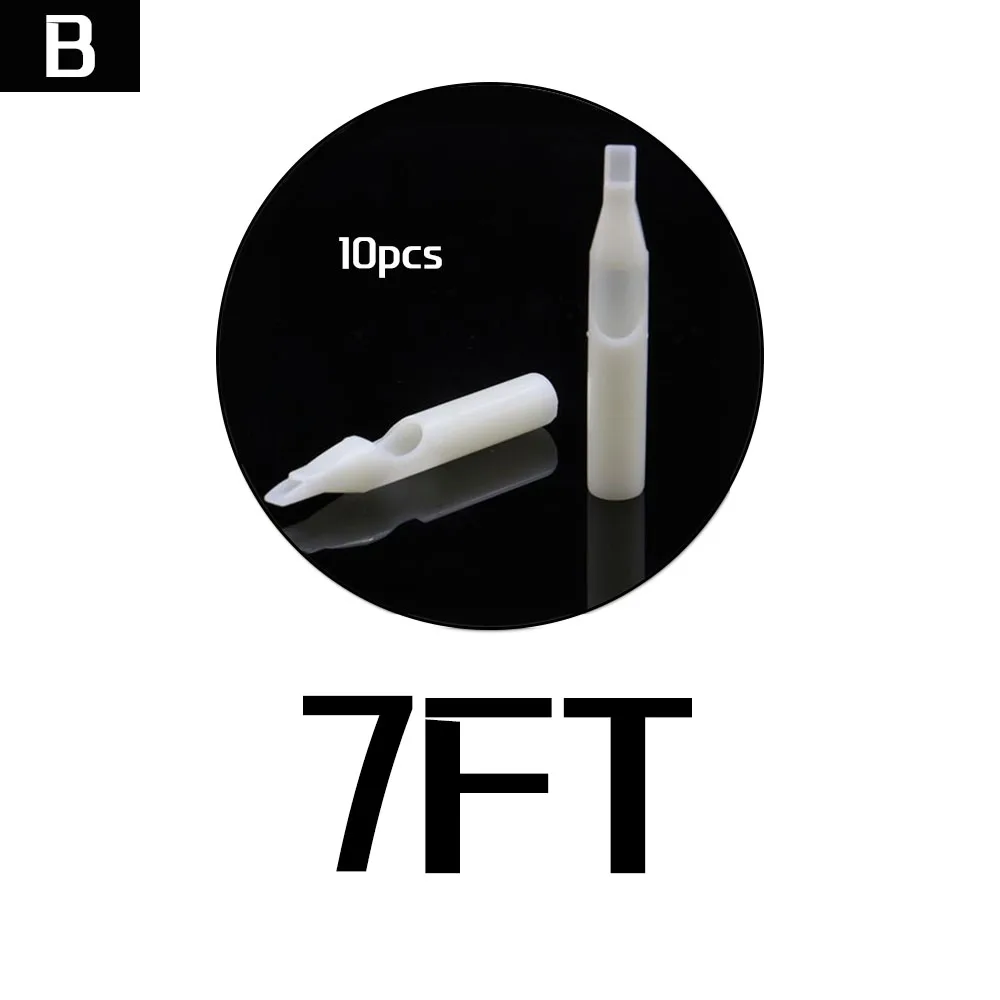 10 шт FT стерильные белые одноразовые наконечники татуировки Короткие Пластиковые иглы для тату боди-арт поставка - Номер модели: 5RL