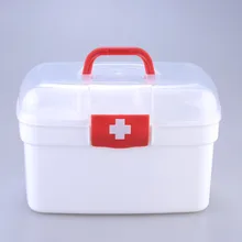 Portable Household Plastic Medicine Boxes Durable Storage Boxes Practical Moistureproof Home Travel Necessary Medical Kit