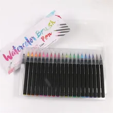 20 цветов высокое качество премиум живопись кисточки ручка набор акварельные Маркеры Ручка для раскраски книги манга комиксов каллиграфия