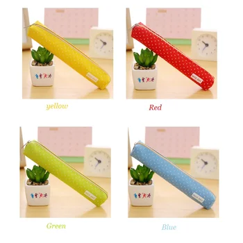 

slim pencil case wave point pen bag pencil holder dot candy colorful pen bag gift office stationery