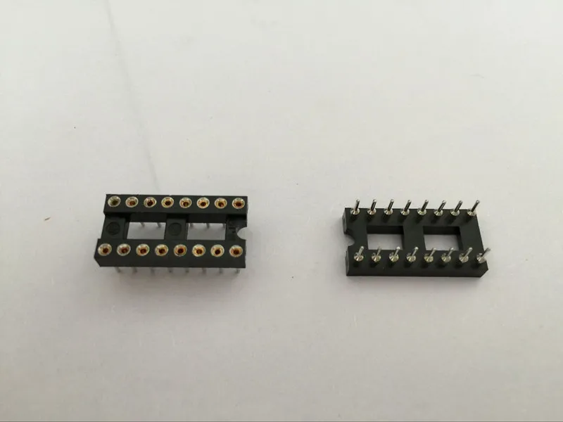 

100pcs 16 Pin 2.54mm DIP SIP Round IC Sockets Adaptor Solder Type