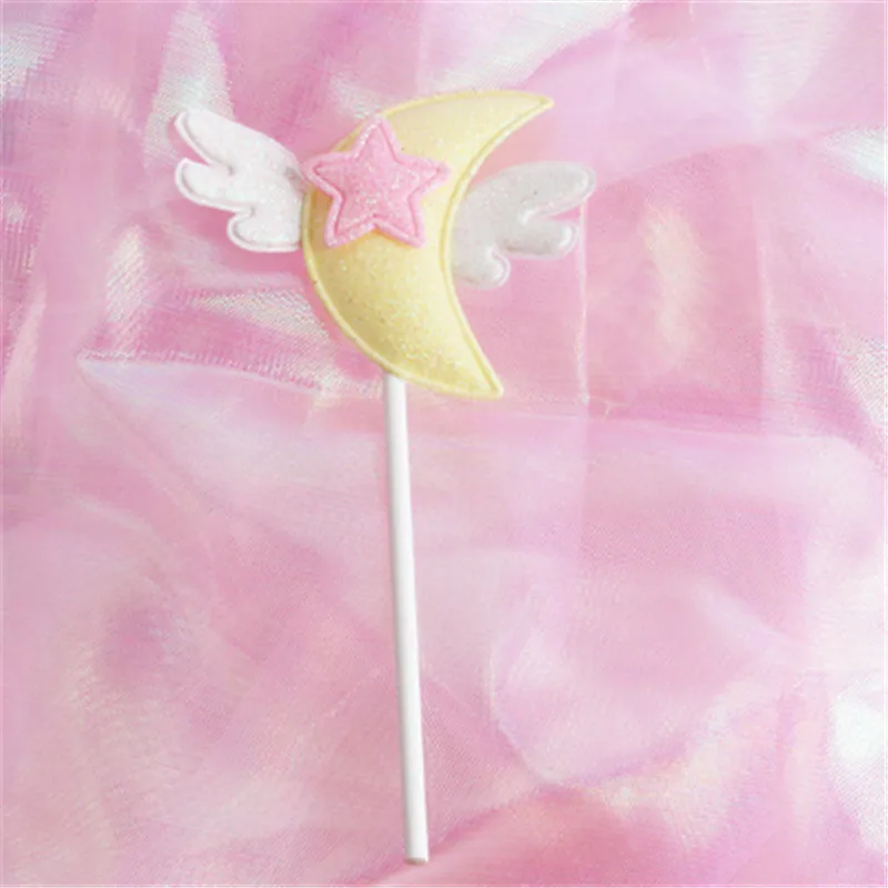 6Pcs Cartoon Star Moon Heart Cake Topper Birthday Cake Decoration Baby Shower Kids Birthday Party Wedding Favor Supplies DT81 (1)