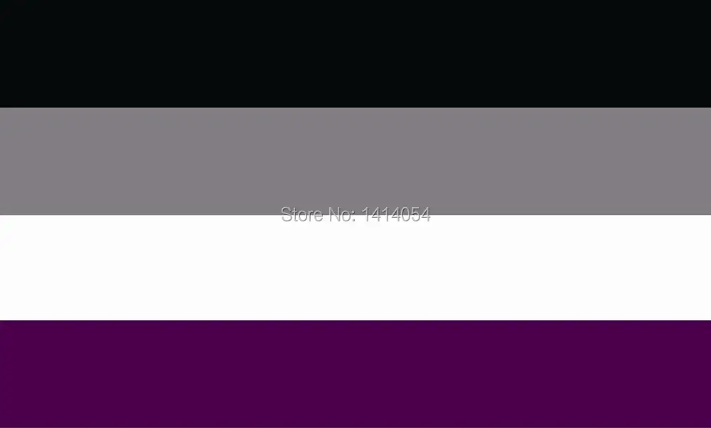 Asexual Pride Flag 150X90CM 3X5FT Banner 100D Polyester grommets