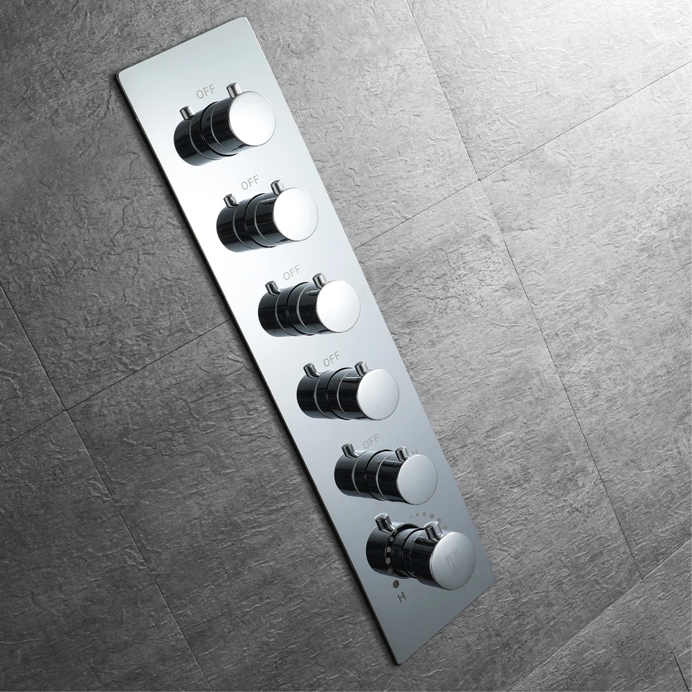 Rainfall LED Showerhead Large Waterfall Shower Heads Misty Thermostatic Bathroom Shower Faucet Ceiling 60*80cm Shower Spay Jets