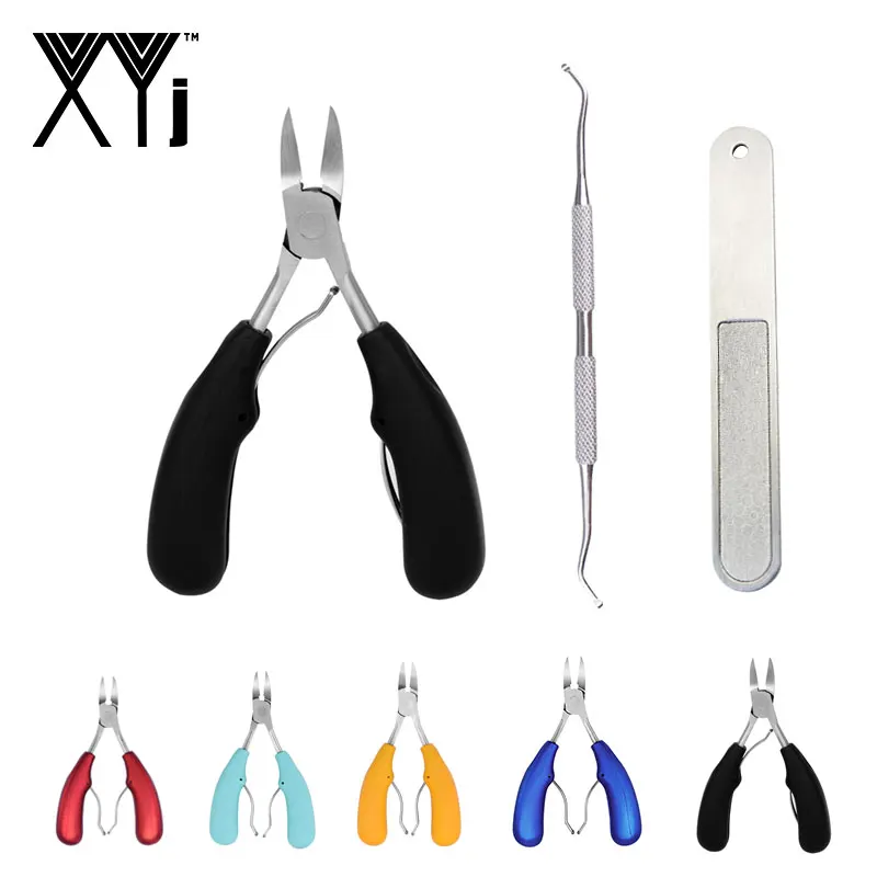XYj Nail Clipper ABS Ручка двойной весна ног вросшего ногтя атлет ногтей педикюрная пилка