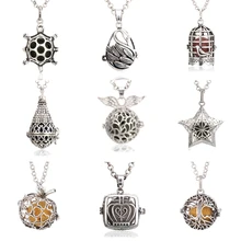 

1PC Vintage Owl Star Turtle Tree of Life Angel Caller Locket Essential Oil Diffuser Pendant Necklace Aroma Necklace Lava Rock