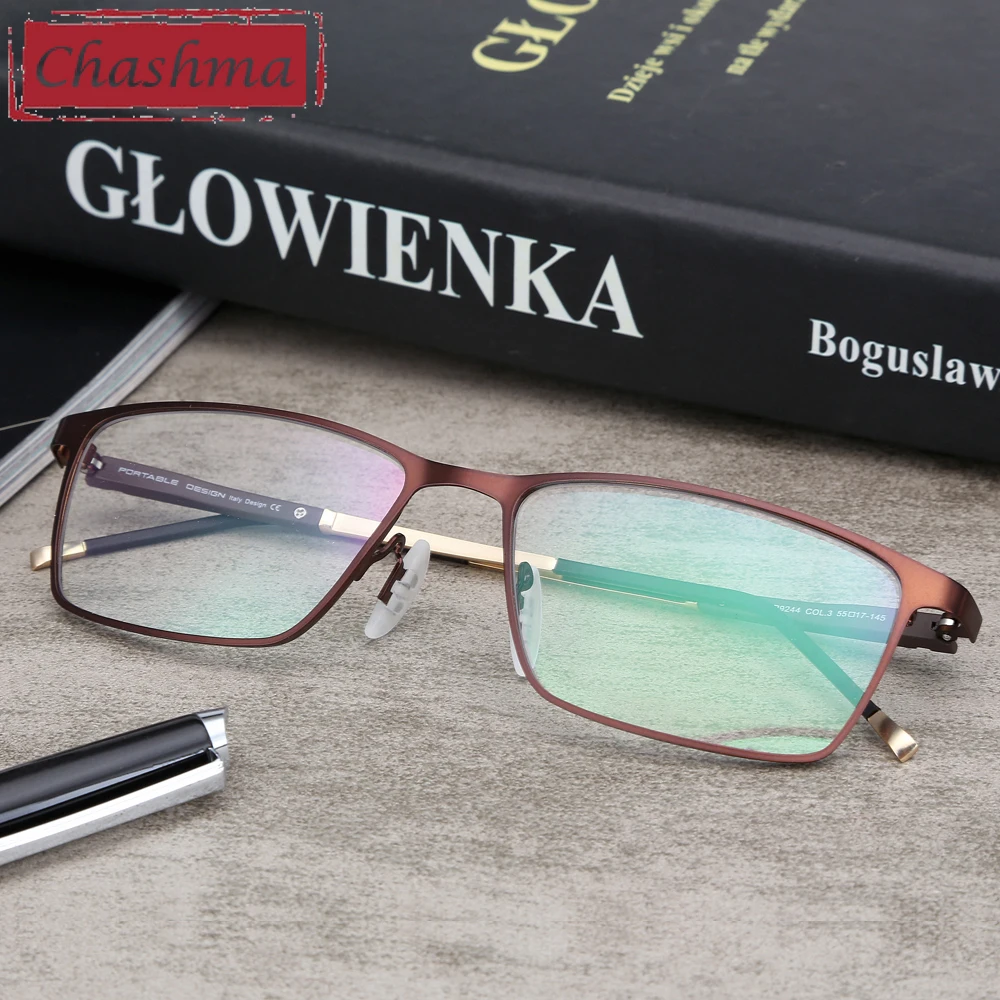 Стильная брендовая оправа для очков Chashma из сплава мужская Большого Круга
