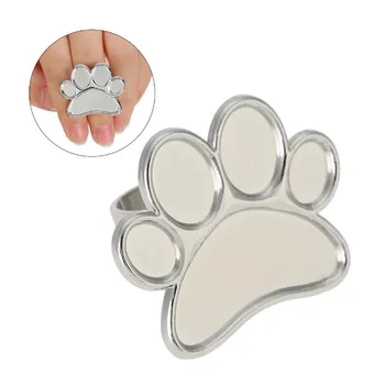 

1Pcs Metal Nail Art Finger Ring Palette Dish Mini Acrylic UV Gel Polish Painting Drawing Color Pigment Holder Storage Plate Case