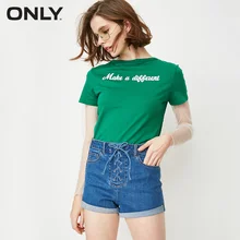 ONLY весна лето новые женские шорты с высокой посадкой на шнуровке | 118143509