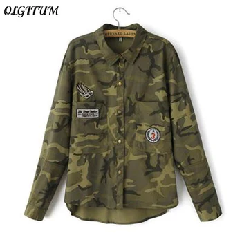 

2019 spring autumn Women jacket Fashion Long Sleeve Coat Green Military Jackets Slim Jacket Blouses Coats