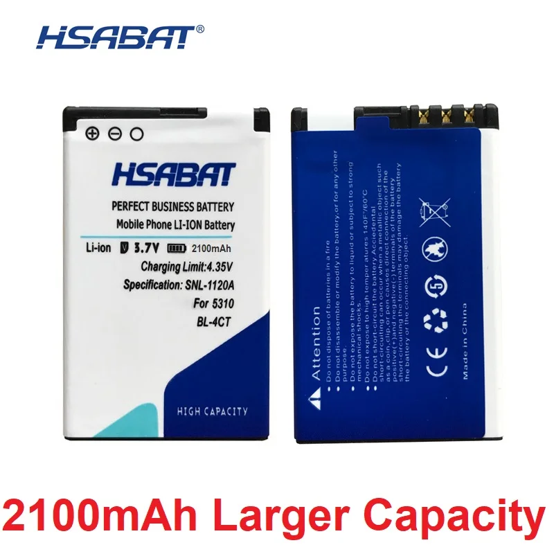 

HSABAT 2100mAh BL-4CT Battery for Nokia X3, 5630, 2720 7210S, 6700 slide, 6730 Classic, 5300XM 5310 5630XM 7212C 7210C 6600F