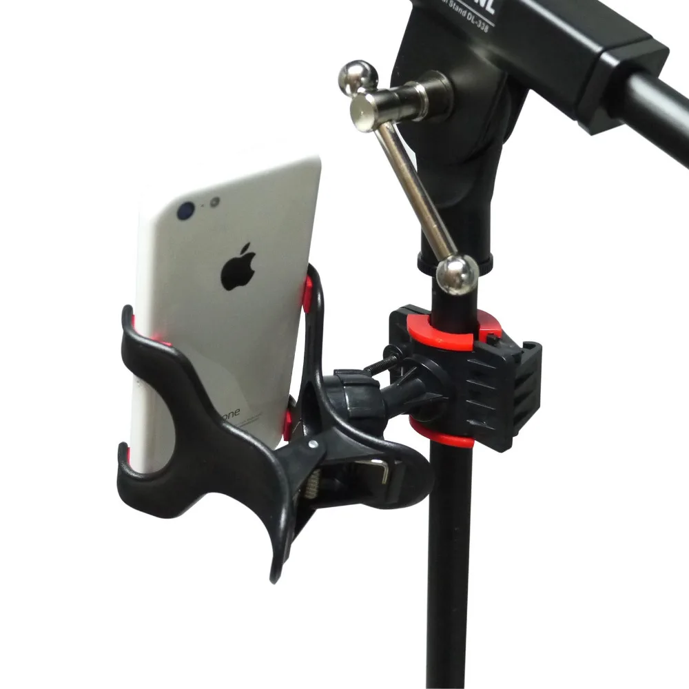 Universal Microphone Mic Stand Phone Holder for iPhone Samsung Smart