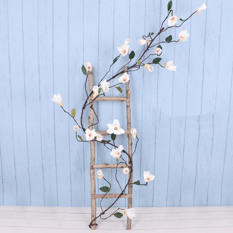

New Artificial Flower Plant Magnolia Vine Silk Fake Flower Party Wedding Decoration