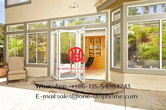 Aluminum Glass Folding Door For Sightseeing Aluminium Bifold