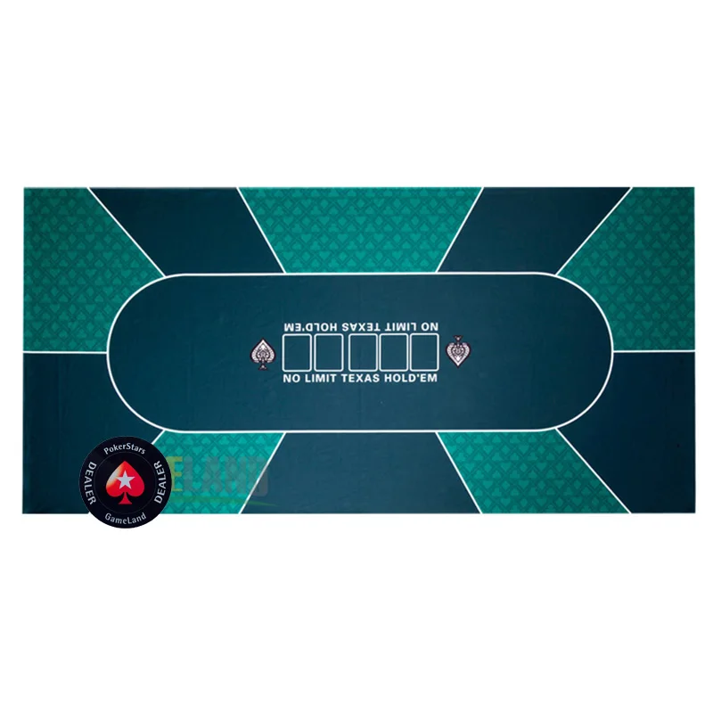 Combination D 90*180cm Texas Poker Layout + 1 Crystal Poker Dealer