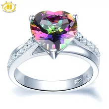 Hutang, 925 серебряные кольца, натуральный драгоценный камень, 4.19ct, мистический топаз, сердце, кольцо для женщин, хорошее украшение, лучший подарок на день Святого Валентина, выбор, Новинка