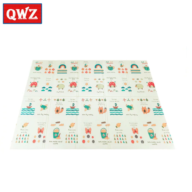 

QWZ Infant Shining Baby Play Mat Puzzle Children's Mat Thickened Tapete Infantil Baby Room Crawling Pad Folding Mat Baby Carpet