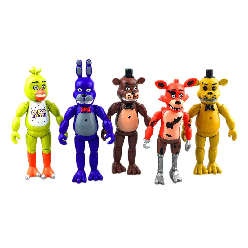 Pudcoco набор из 5 шт. Fnaf Five Nights 5,5 vinch фигурки с световыми игрушками