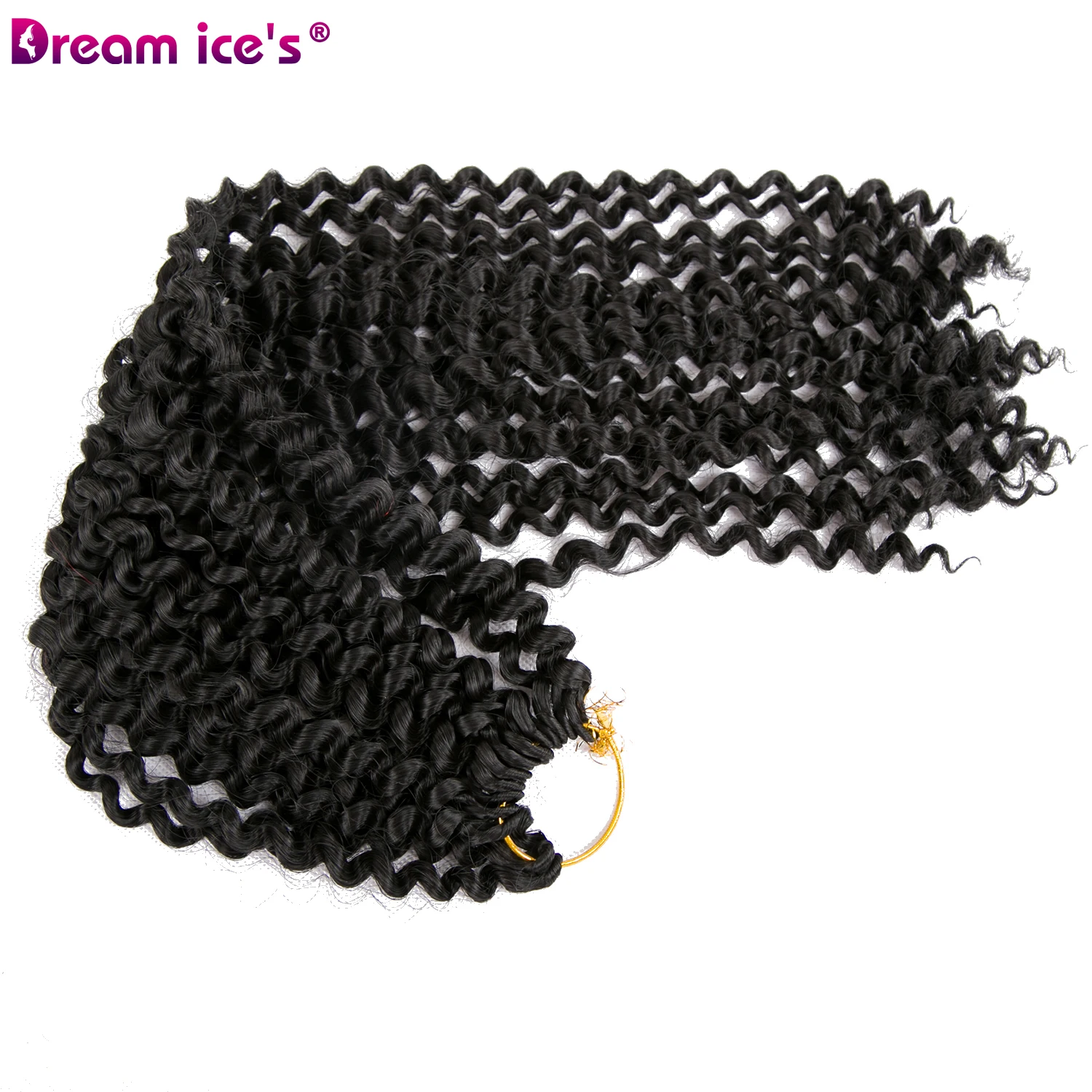 Синтетические Искусственные локоны в стиле crochet плетеные волосы для наращивания 20 дюймов длинные черные вязанные крючком плетеные волосы для наращивания dream ice's