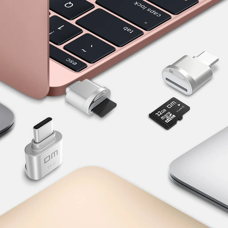 

DM Mini Type C usb3.1 Micro SD TF Memory card reader for Macbook or smartphone with type c interface