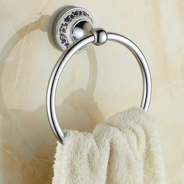 Buy Blue & White Porcelain Towel Ring/Towel Holder