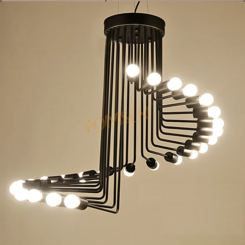 Mordern Nordic Retro pendant light Edison Bulb Lights fixtures lustre industriel iron Loft Antique DIY E27 Spider Ceiling Lamp