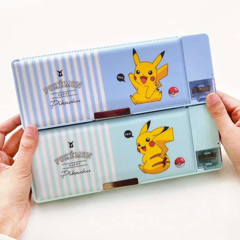 

Deli Kawaii Cartoon Pencil Case School Stationery Student Plastic Pen Storage Case PVC Multifunction Student Pencil Box