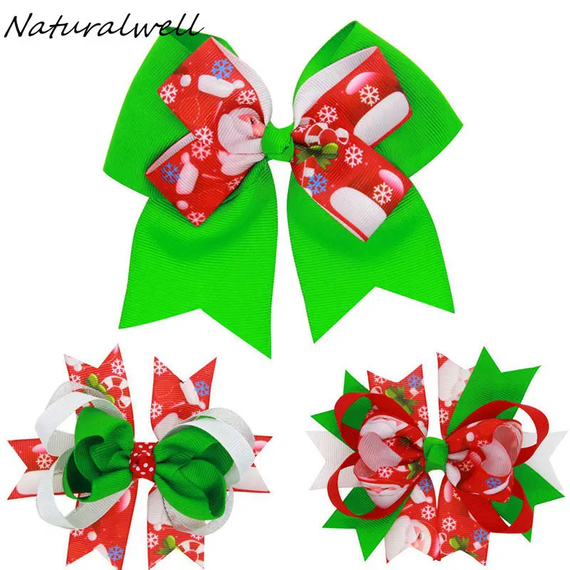 Naturalwell Xmas Hair Accessories Christmas hair clip Little girls