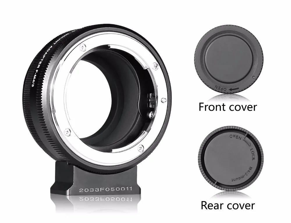 MEIKE MK-NF-P Adapter for Nikon F-mount Lens to M43-Mount Mirroless Camera Panasonic Olympus E-PL5 E-PL6 E-PL7  GM5 GX1 GX7 G3 e