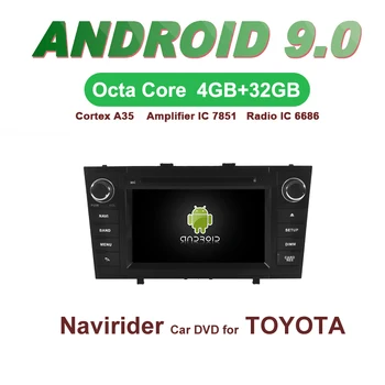 

Navirider GPS Android 9.0 bluetooth stereo 4-Core 8-Core car DVD player for TOYOTA AVENSIS 2008-2013 autoradio accessories