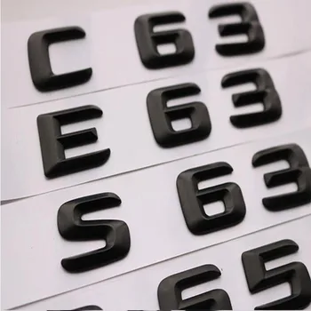 

3D ABS Black E63 C63 A45 Emblem Rear Trunk Number Letter Badge Sticker for Mercedes Benz E C Classic 4Matic W204 W210 Badge
