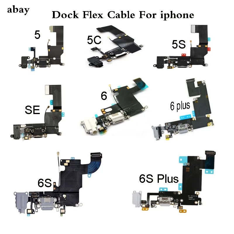 Новое зарядное устройство зарядный порт USB док-разъем Замена для iPhone 5 5C 5S 6 6S 7 Plus наушников аудио разъем гибкий кабель